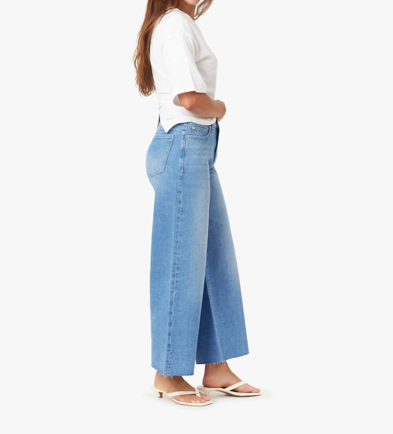 Habitual Denver Wide Leg Jeans in blue bell - women's jeans - detail view