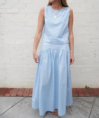 Day + Moon - Sleeveless Polka Dot Scoop Neck Top