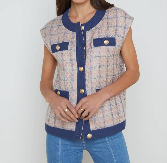 L'Agence - Laurel Tweed Oversized Vest