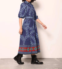 maude vivante Remi Midi Dress in vintage circles - women's dress - view 4