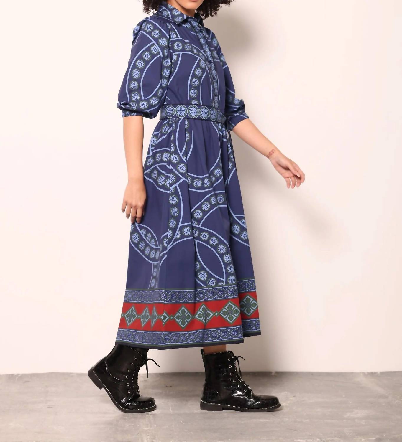 maude vivante Remi Midi Dress in vintage circles - women's dress - view 4