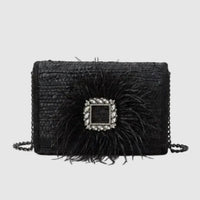 Elektra'S Workshop - Women's Ostrich Feather Shoulder Bag