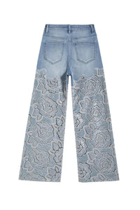 Bayeas Retro Wide Leg Jeans in light blue - women's jeans - view 6