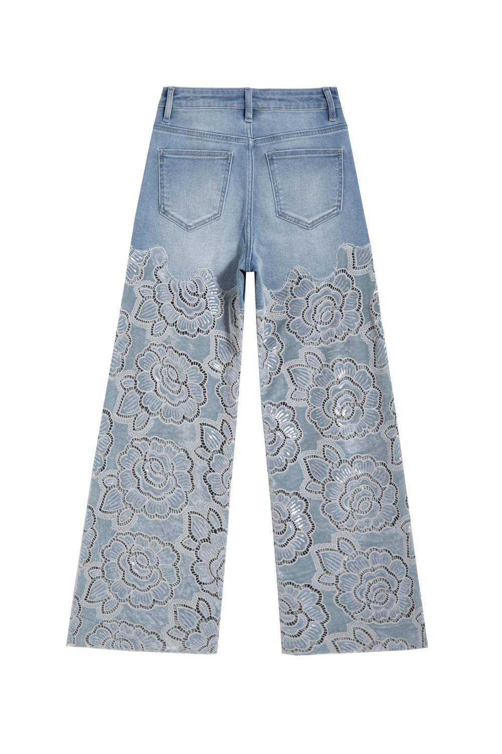 Bayeas Retro Wide Leg Jeans in light blue - women's jeans - view 6