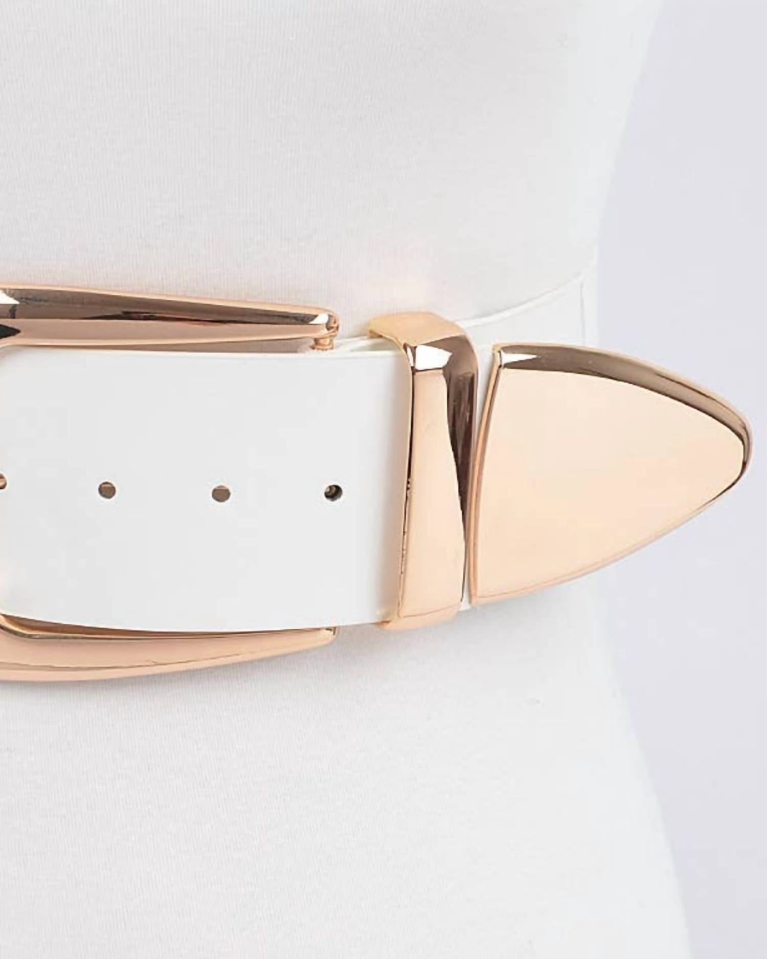 3Am By H&D Accessories - Women's Vegan Patent Leather Wide Belt - Plus