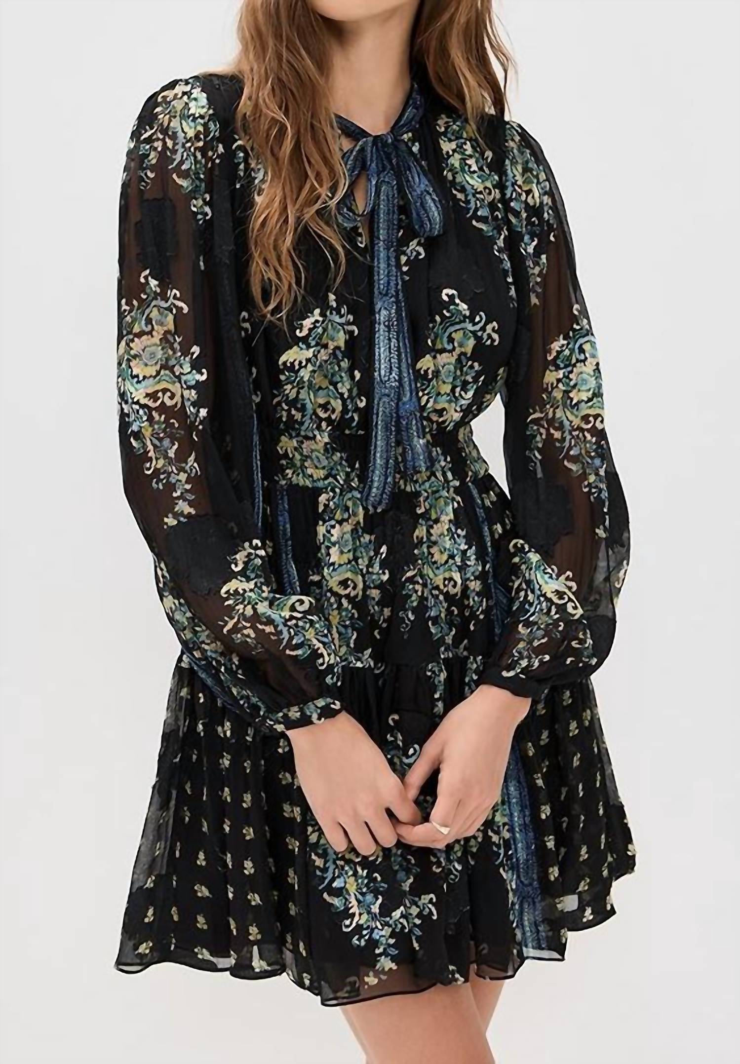 Ulla Johnson - Maris Necktie Long Sleeve Mini Dress