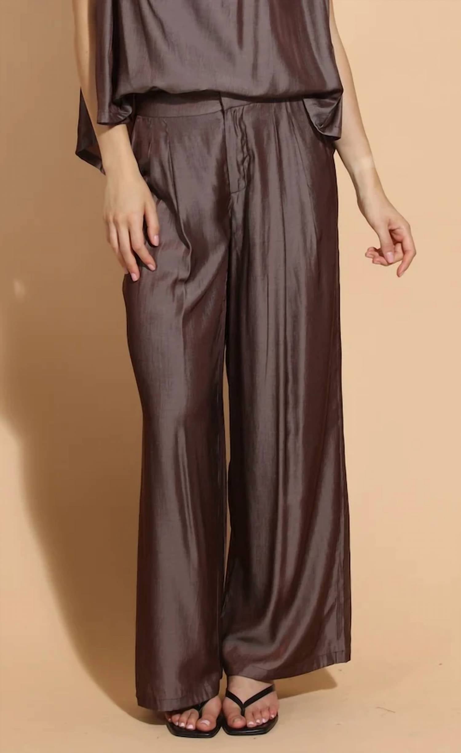 Jessie Liu - Elastic Waist Wide Leg Pants