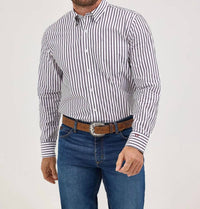 Wrangler - Men's Classic Button Stripe Shirt