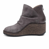 Aetrex Women's Kara Ankle Wedge Boot in charcoal - women's shoe - alternate view