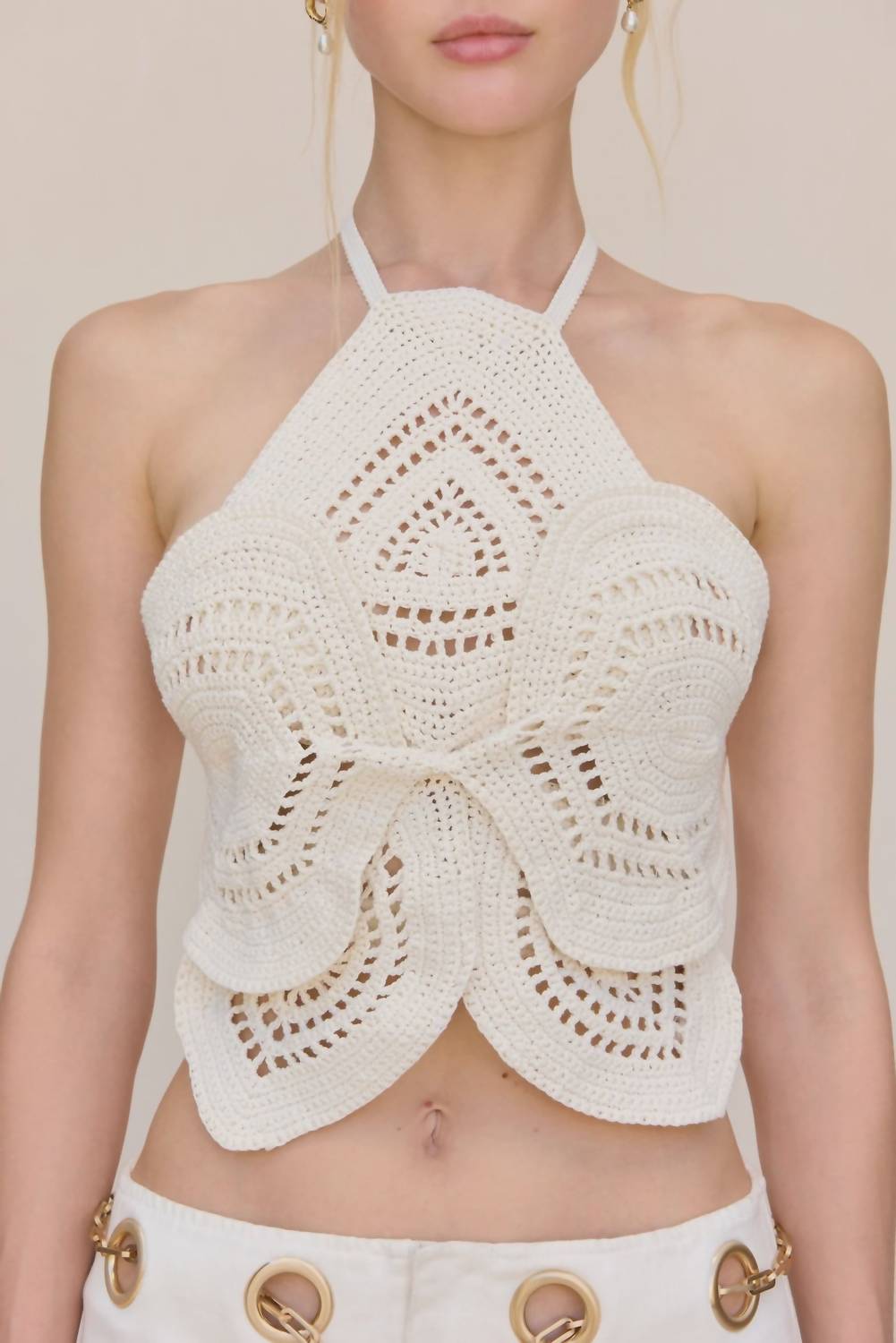 Cult Gaia - Crochet Flower Top