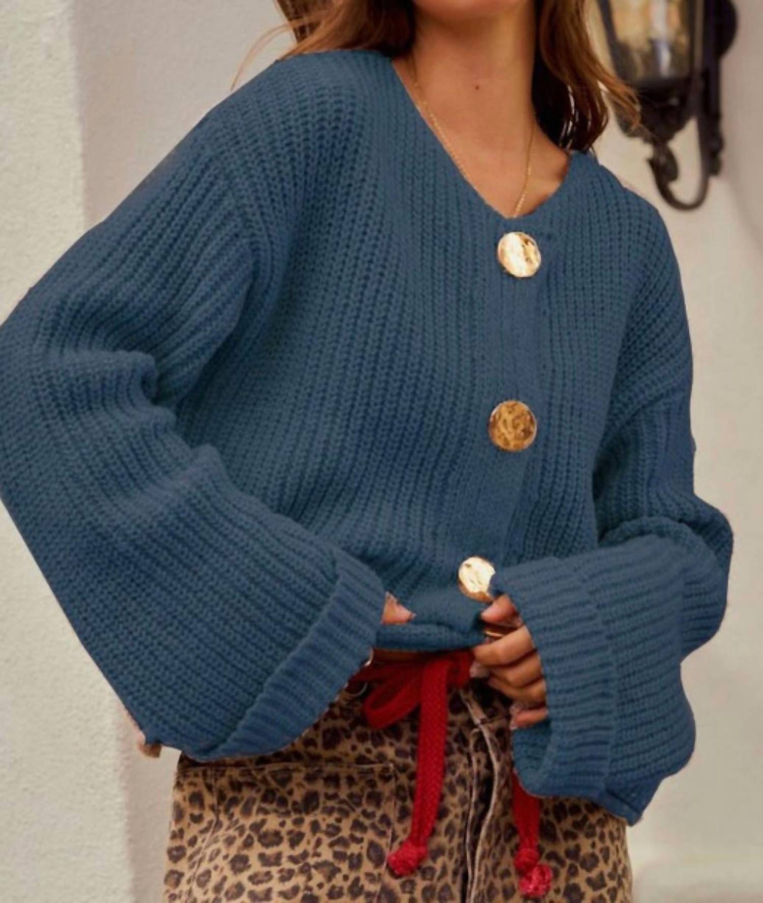 Lovlov - Button Front Pocket Cardigan