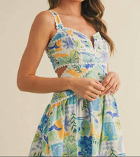 &Merci - Cut Out Lace Trim Mini Dress