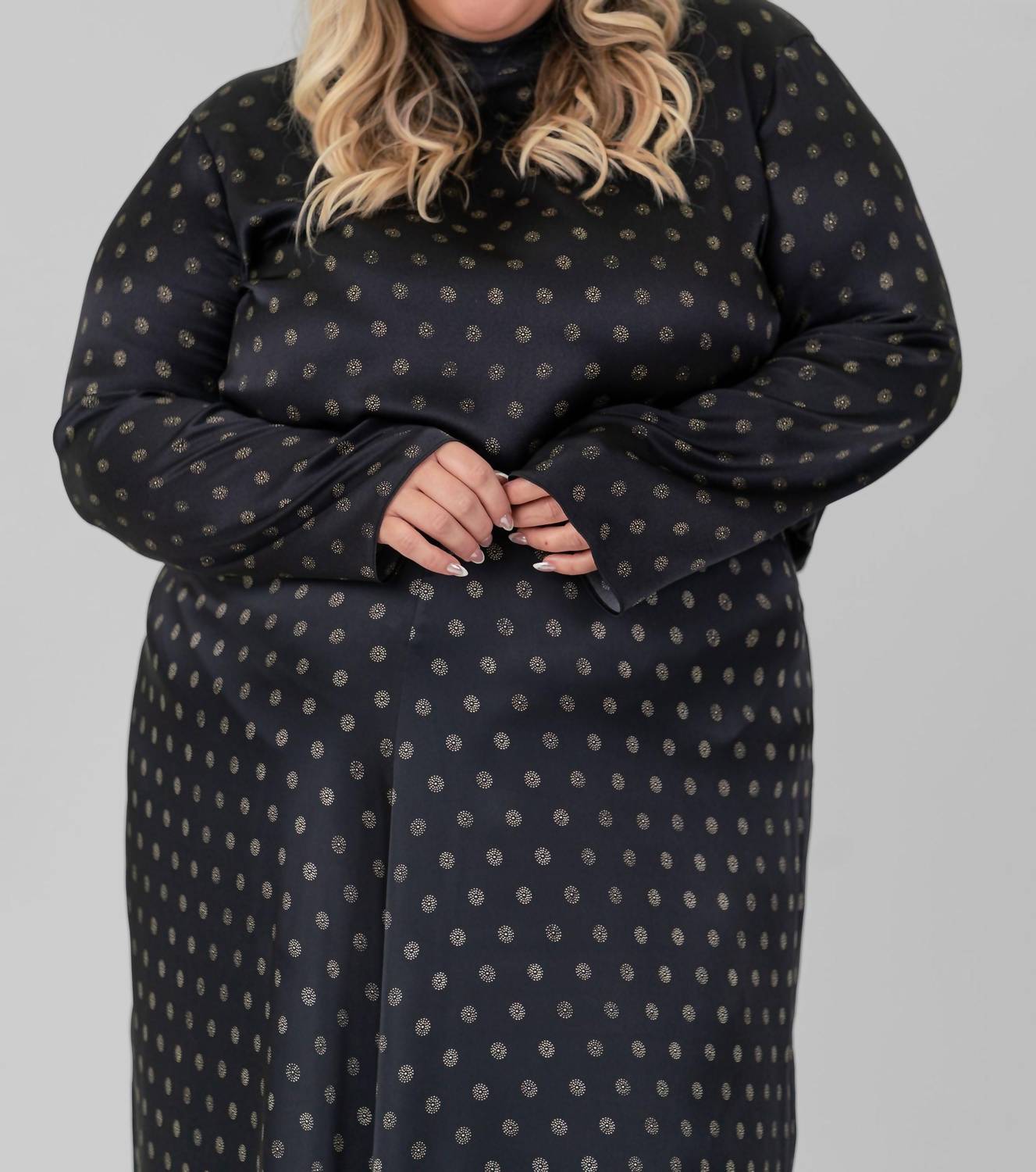 Vince - Sun Dot Mock Neck Blouse - Plus