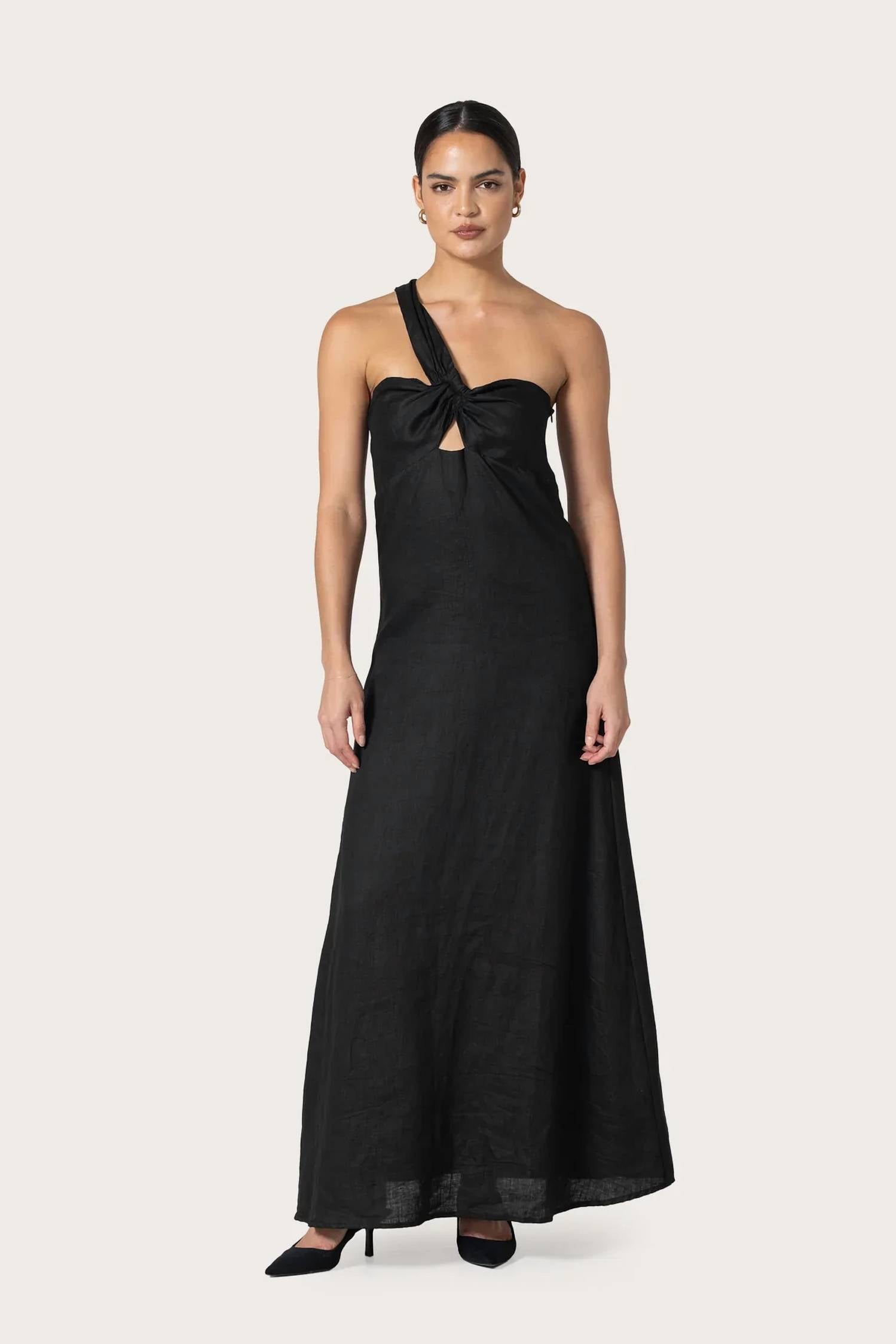Lusana - Sutton Linen Maxi Dress