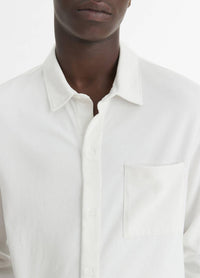 Vince - Sueded Cotton Jersey Long Sleeve Button-front Shirt