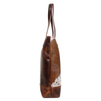 Sixtease Bags Women's Ouzzo Toronto Hide Tote Bag in brown - women's bag - detail view