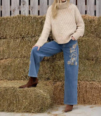 Charlie B - Cowl Neck Diagonal Cable Sweater