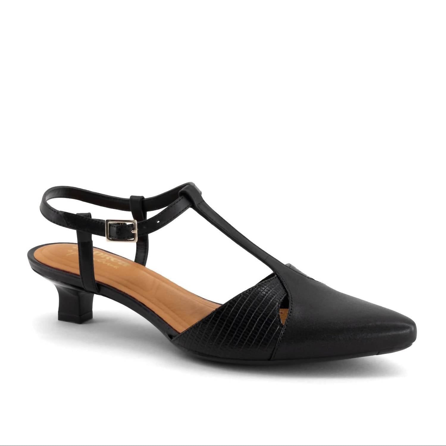 Andrea Women's Kitten Heels Slingback Pump in black - women's heels