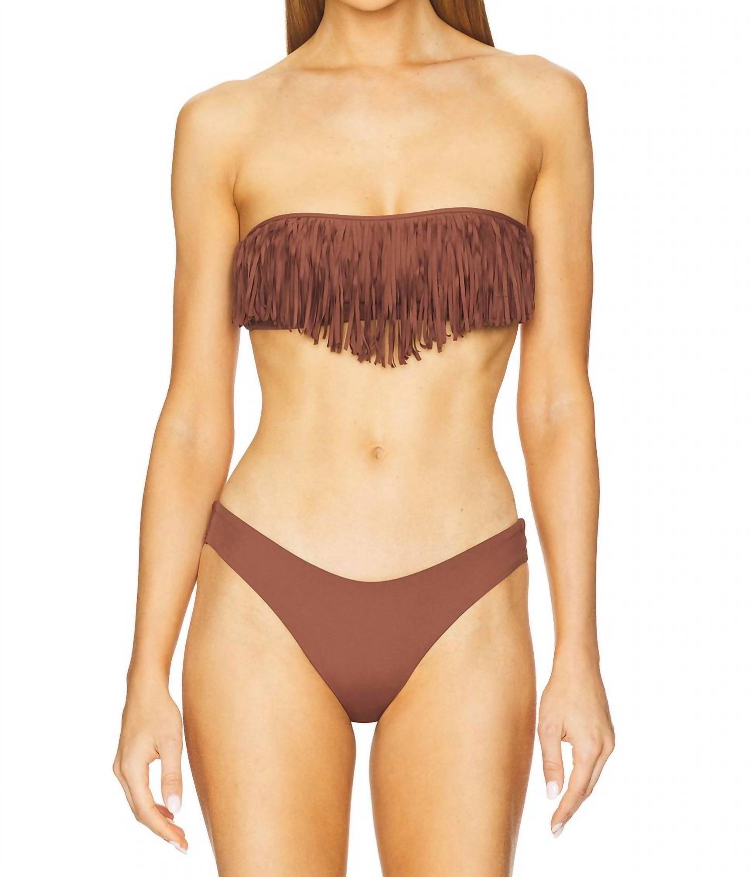 L*Space - Dixie Strapless Fringe Bikini Top