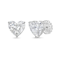 Diana M Jewels - Women's Heart Lab-grown Diamond Stud Earrings (10.00 Tcw) - Bold