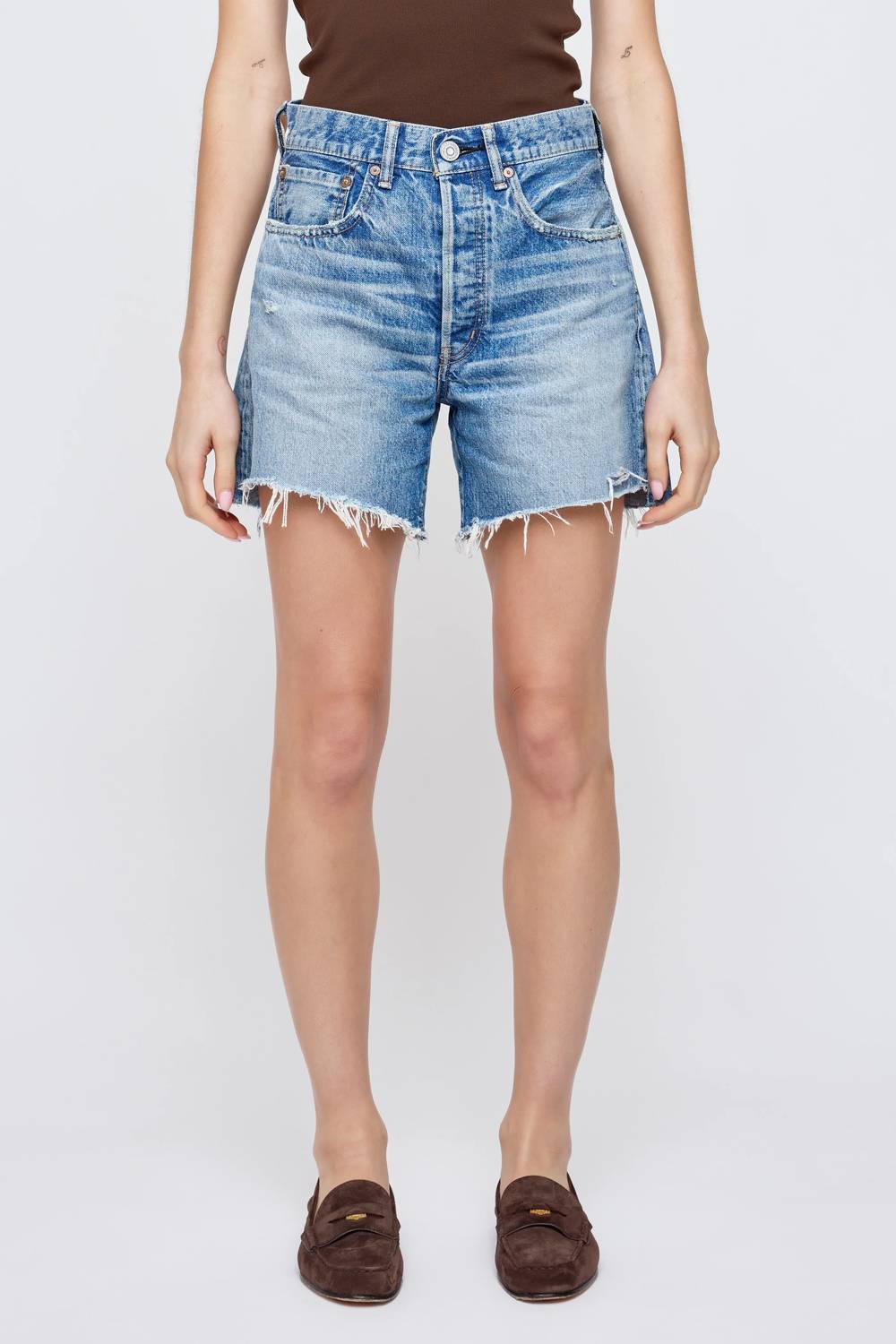 Moussy - Long Jean Shorts