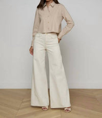 L'Agence - Cosette Crop Hi Low Shirt