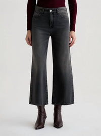 AG Jeans Saige Wide Leg Crop Jeans in overnight - women's jeans