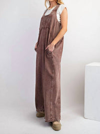 Easel - Washed Terry Knit Overalls