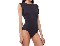 Betro Simone Danny Zuko Muscle Tank Bodysuit in charcoal - women's shirt