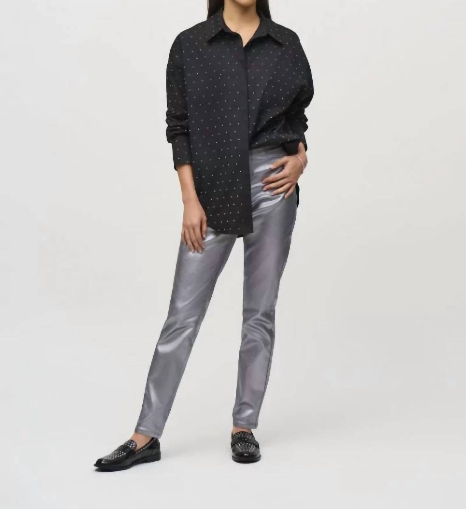 Joseph Ribkoff - Stretch Cotton With Rhinestones Blouse
