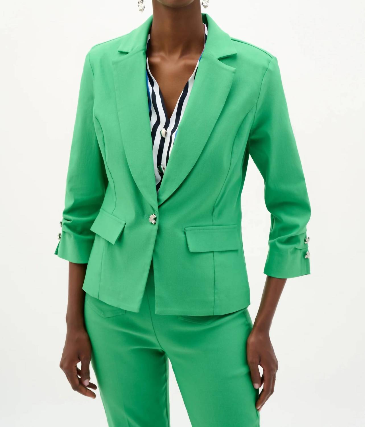 Joseph Ribkoff - Fitted Blazer With Statement Button