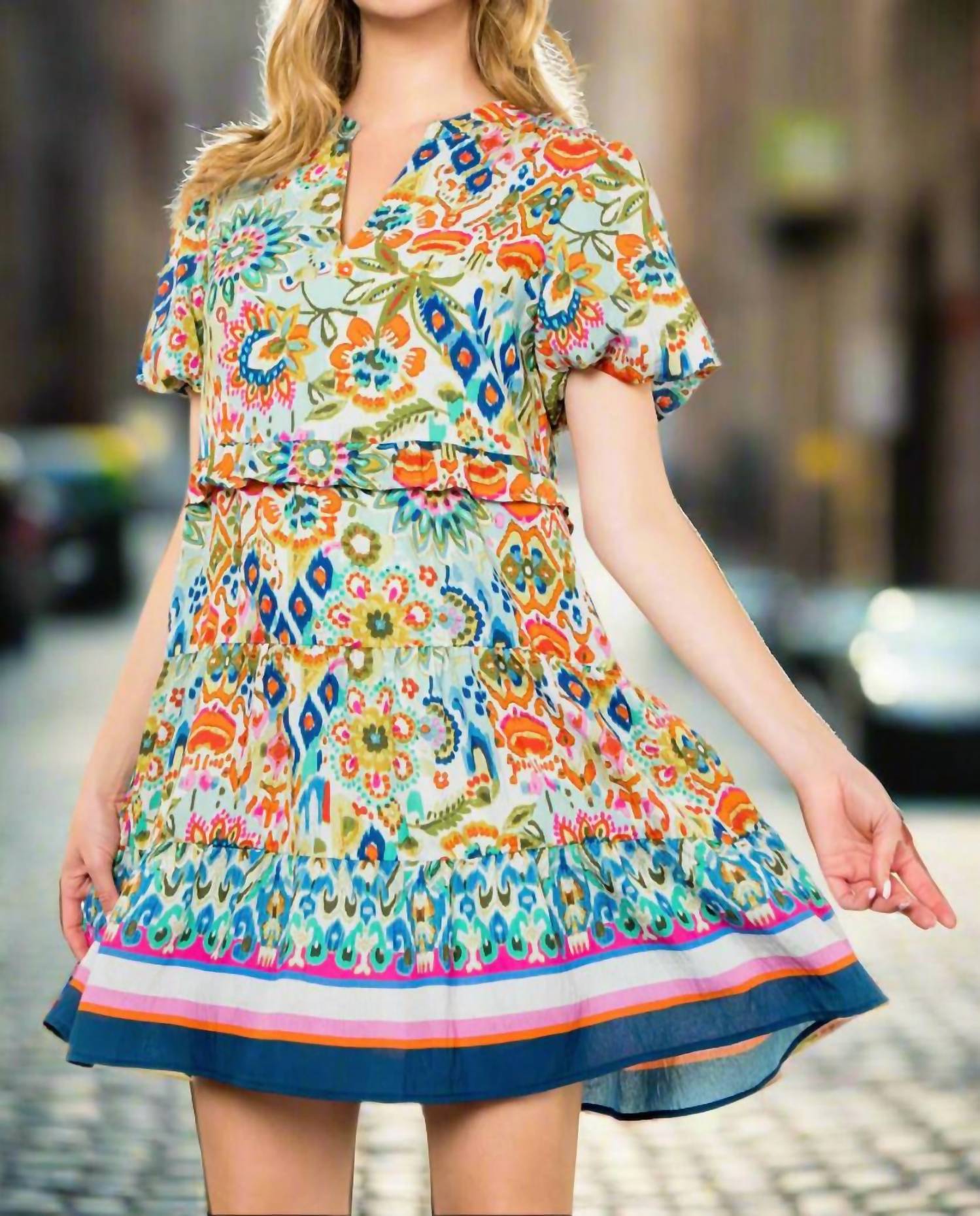 Thml - Fiori Puff Sleeve Floral Mini Dress