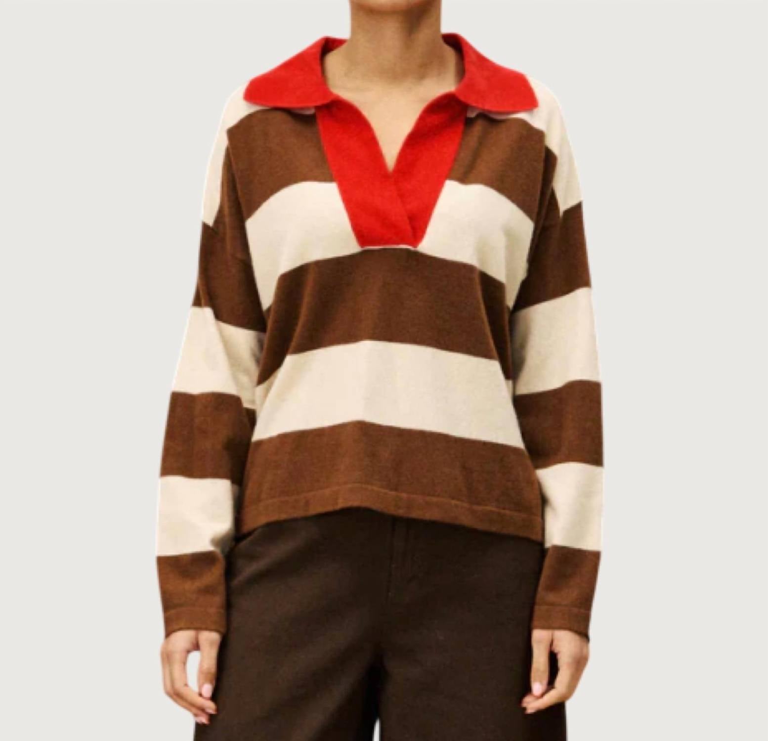 Frnch - Amelie Collared V Neck Sweater