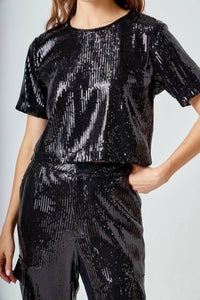 Endless Rose - Sequins Cropped Top