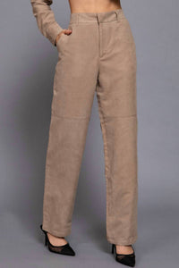 Active Usa - Amber Suede Straight Leg Pants