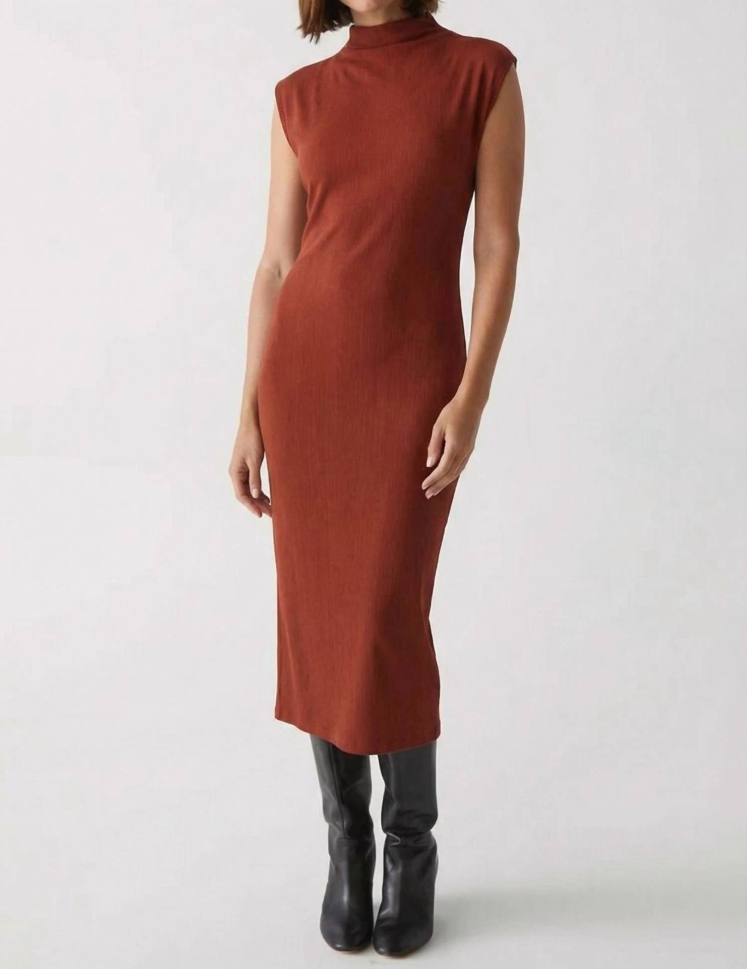 Michael Stars - Iolanda Power Shoulder Midi Dress