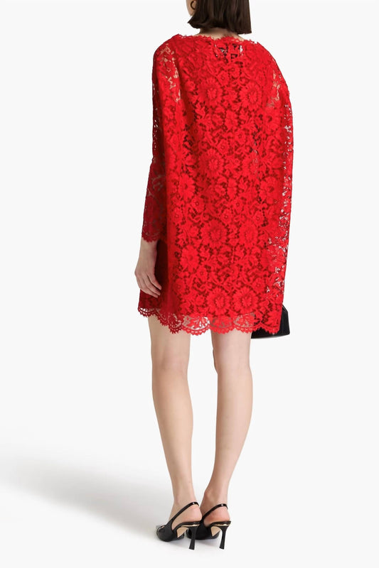Valentino - Corded Lace Mini Dress