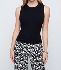Renuar Sleeveless Knit Sweater in black - women's sweater