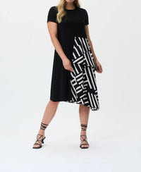 Joseph Ribkoff - Soren Silky Knit Woven Midi Dress
