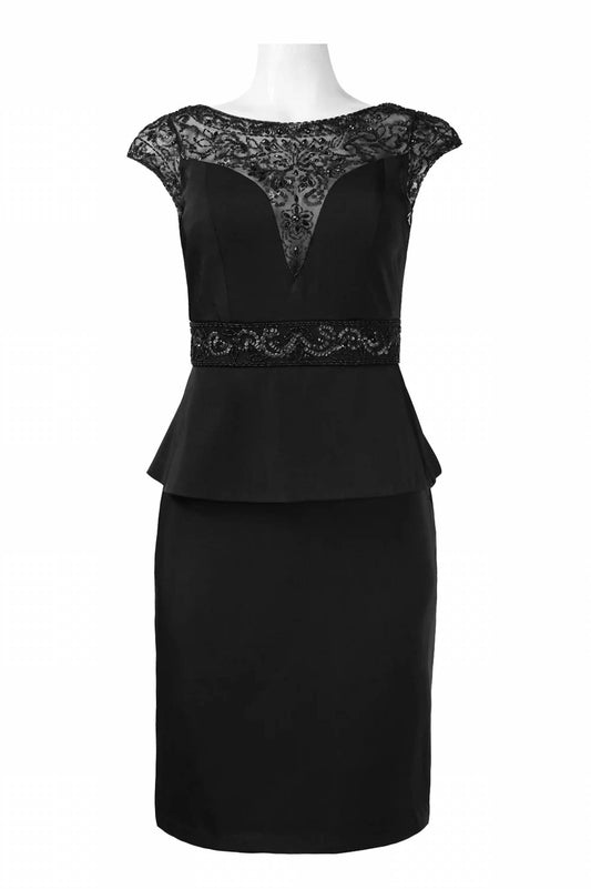 Sue Wong - Beaded & Sequin Peplum Dress