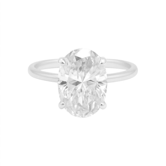 Allyanna Gifts - Women's Solitaire Oval Moissanite Ring