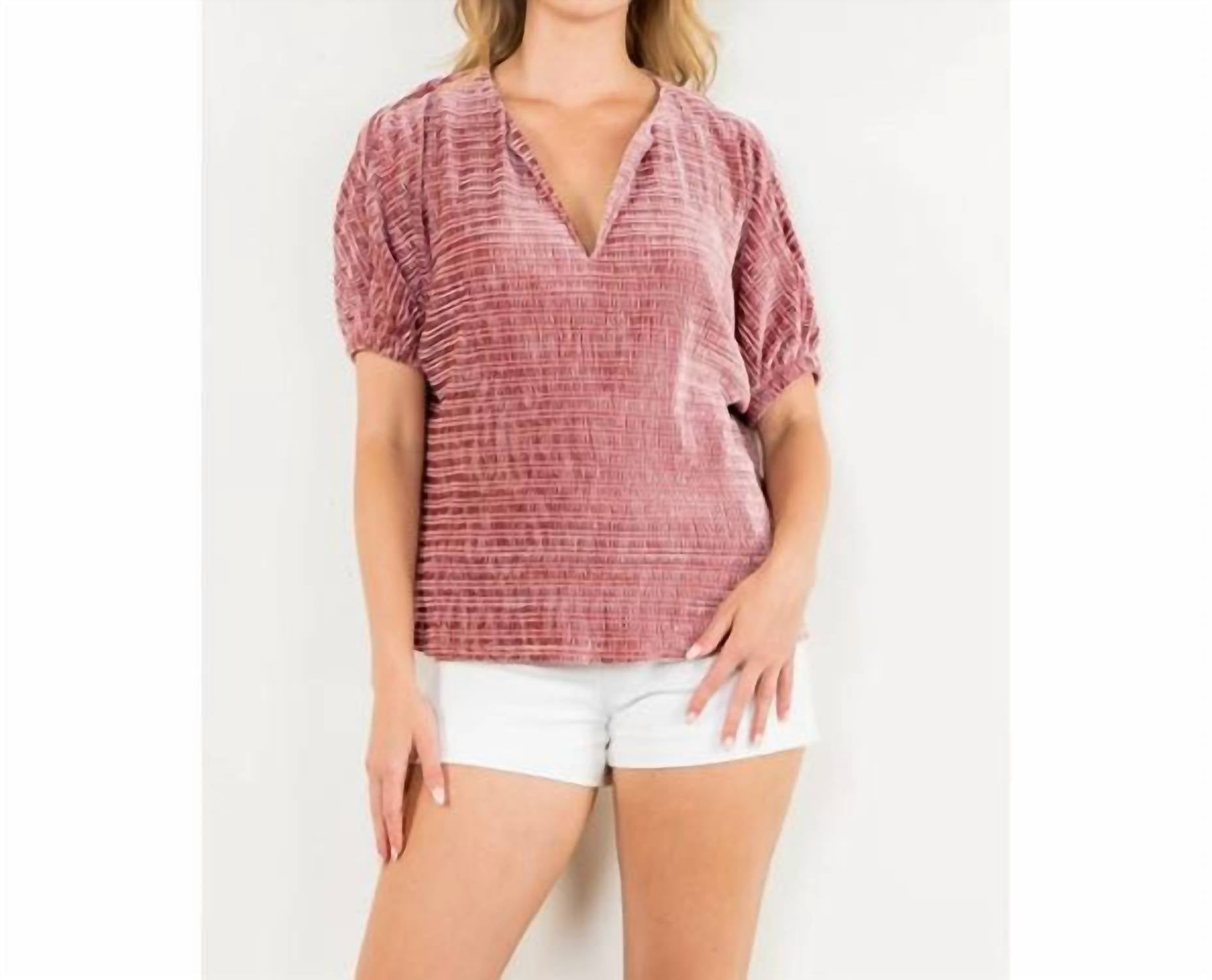 Thml - V-neck Velvet Top