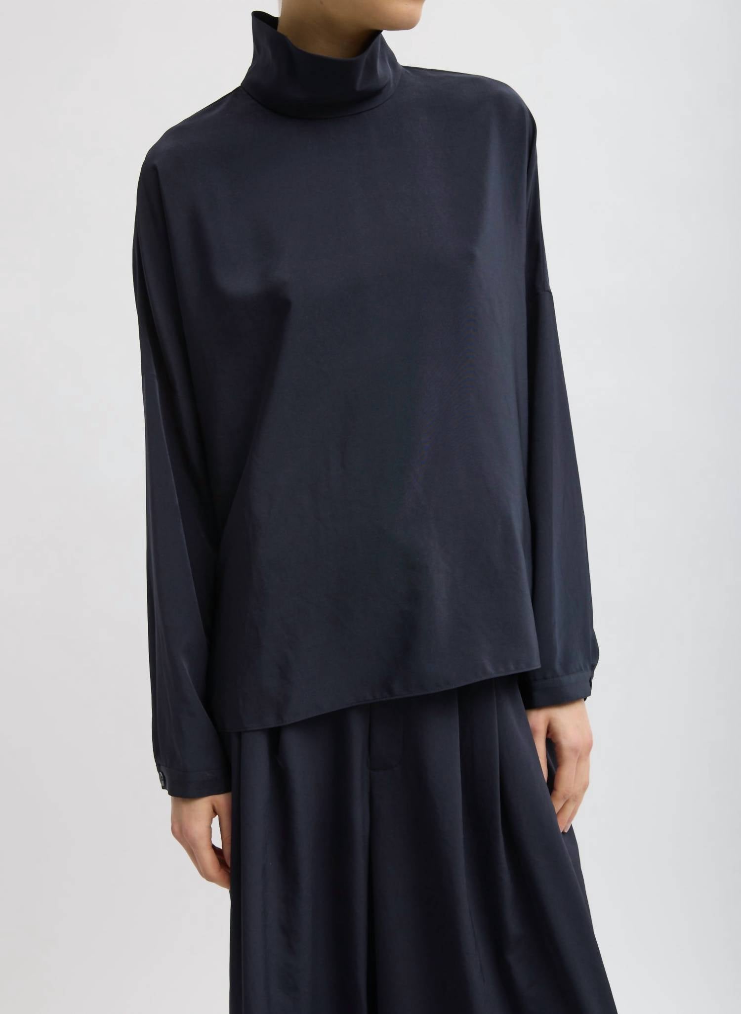 Tibi - Dolman Sleeve Funnel Neck Top