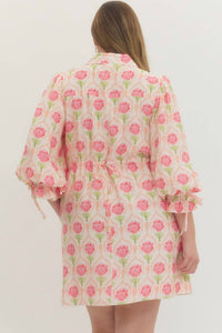 Entro - Daisy Lane Drawstring Shirt Dress