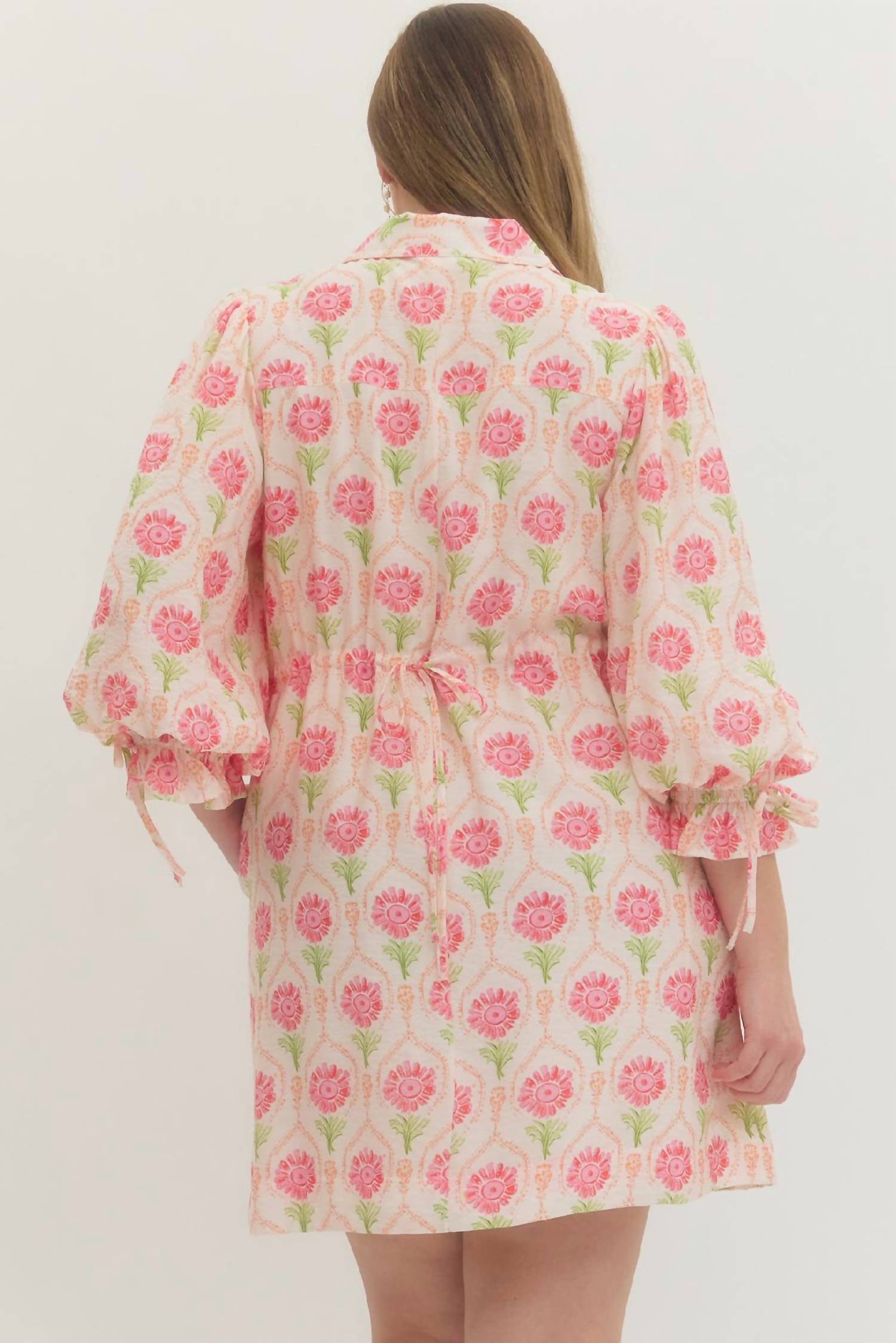 Entro - Daisy Lane Drawstring Shirt Dress