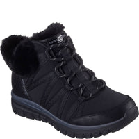 Skechers Women's Graceful Slip In Boot in boot in black - women's shoe - detail view