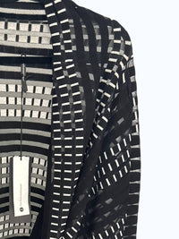 Pier Antonio Gaspari Women's Pull Asymmetric Jacquard Wrap in caffe nero - women's scarf - detail view