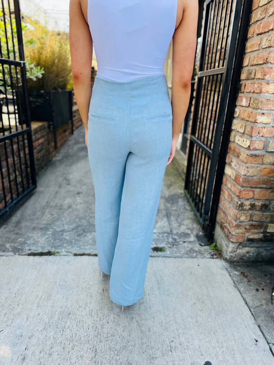 Olivaceous - Linen Wide Leg Pant