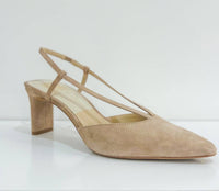 Dolce Vita Women's Ginay Suede Slingback Pumps in camel - women's heels - detail view