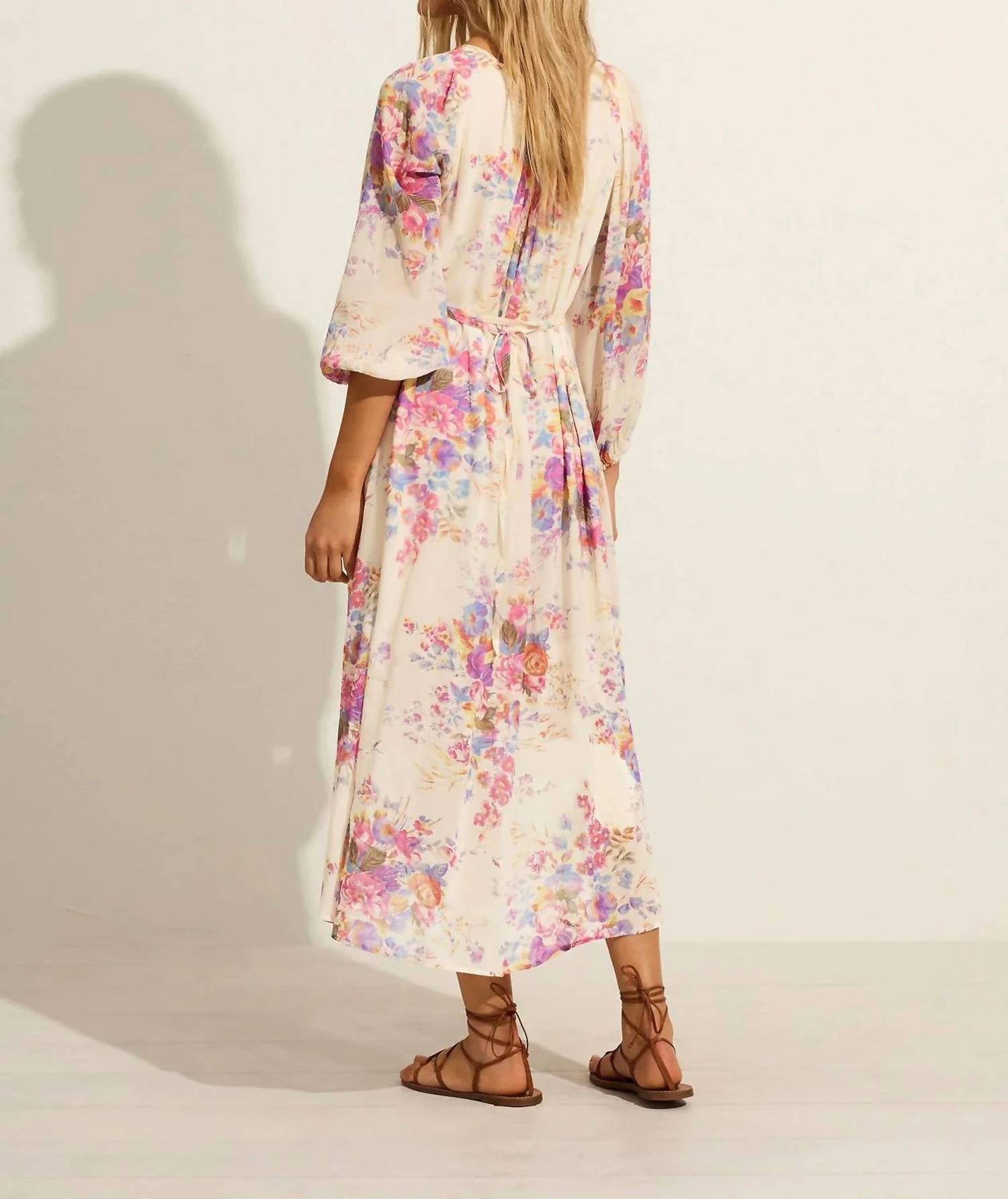 Hansen & Gretel Willow Flowy Midi Dress in floral - women's dress - alternate view
